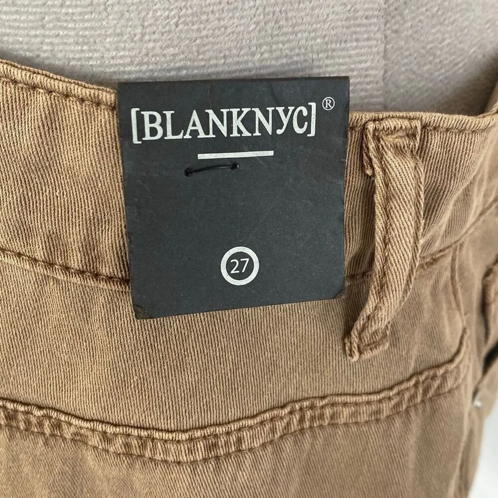 Blank NYC Light Brown Denim Balloon Mini Skirt Size 27 NWT